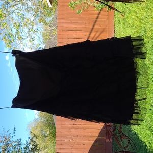Express Size 8 Short Black Ruffle Party Dress